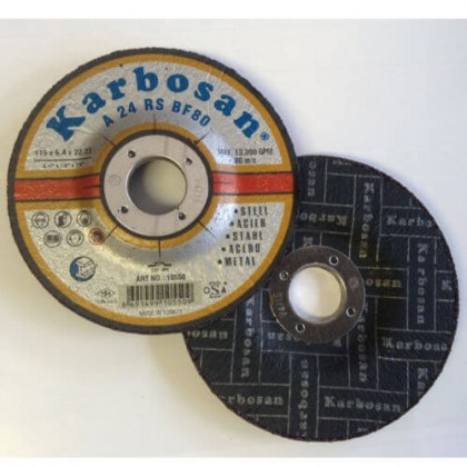Tisztítókorong fémre 115x6,4 Karbosan